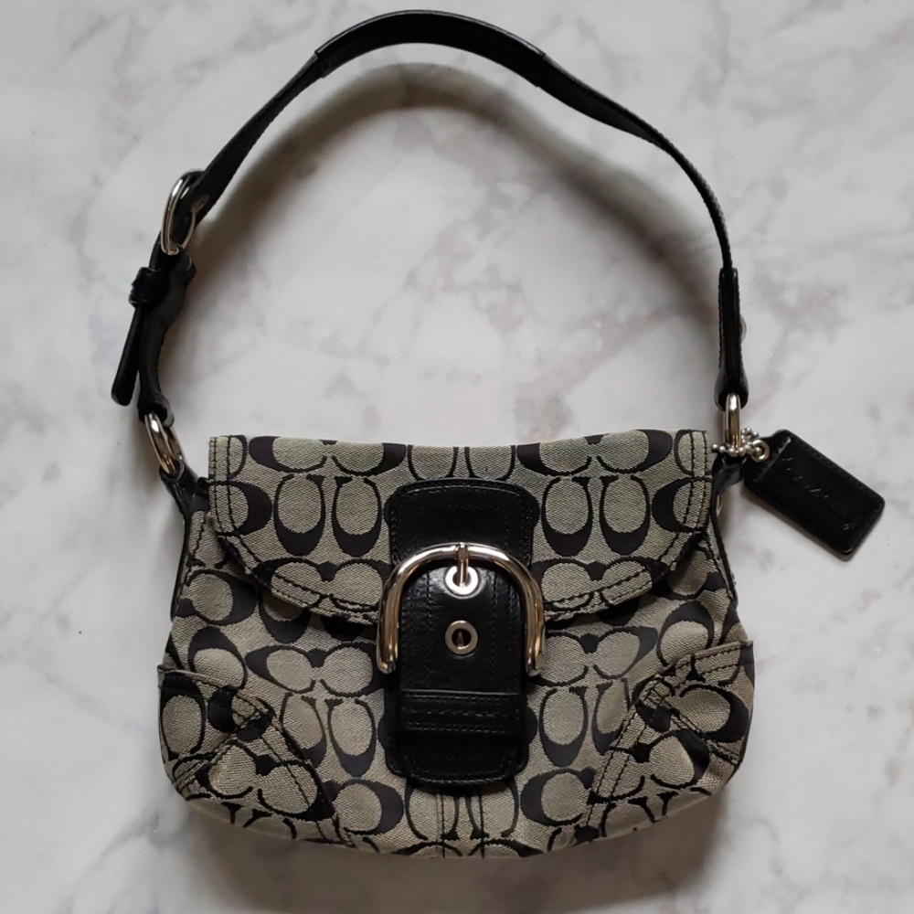 Coach 'Signature C' Black Handbag